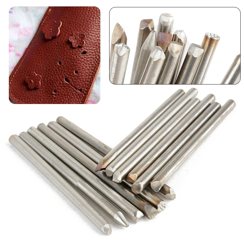 DWZ 12Pcs Jewelry Stamp Set Design Punch Gold Engraving Hobby Metal