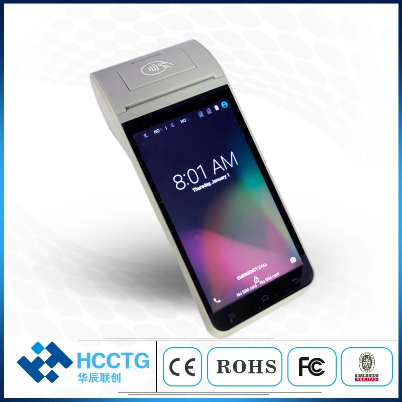 Android9.0 RAM2GB+ROM16GB NFC Smart Mobile 4G Bluetooth Payment Handheld Android POS Device With Pr