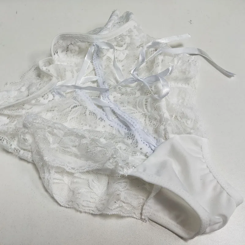 2019 Amazing Sexy Panties Women High Waist Lace Thongs and G Strings Underwear Ladies Hollow Out Underpants Imitation Lingerie