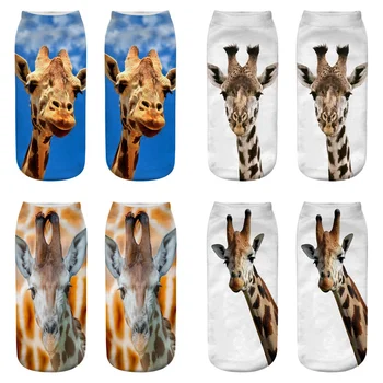 

Dreamlikelin Funny Animal Woman Socks 8 Styles Cute 3D Giraffe Kawaii Ankle Socks For Children Unisex Sox
