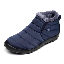 Женские ботинки; зимняя обувь для женщин; ботильоны из водонепроницаемого материала; унисекс; зимние ботинки для влюбленных; зимние повседневные ботинки на меху; Botas Mujer; большие размеры 35-43