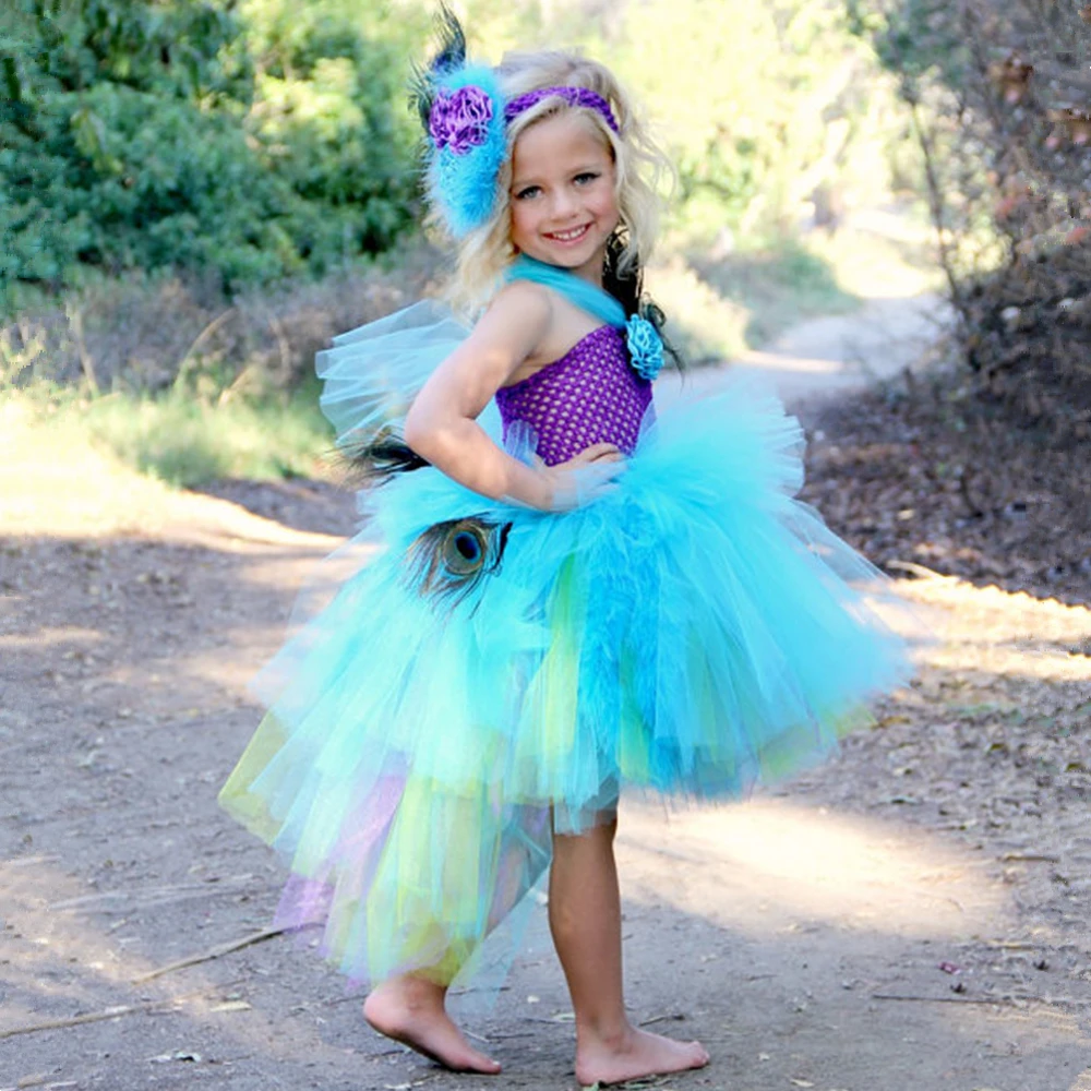 Buy High end Custom Girls Peacock Princess Tutu Dress