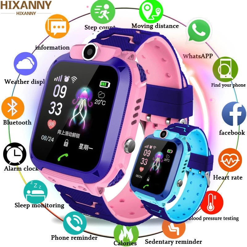 

Kids Smart Watch IPX7 Waterproof Smart watch Touch Screen SOS Phone Call Device Location Tracker Anti-Lost childs smart watch