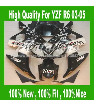 

YZF R6 fairing for Yamaha YZF R6 2003 2004 2005 YZF-R6 YZF 600 R6 03 04 05 fairing kits WEST #224EE