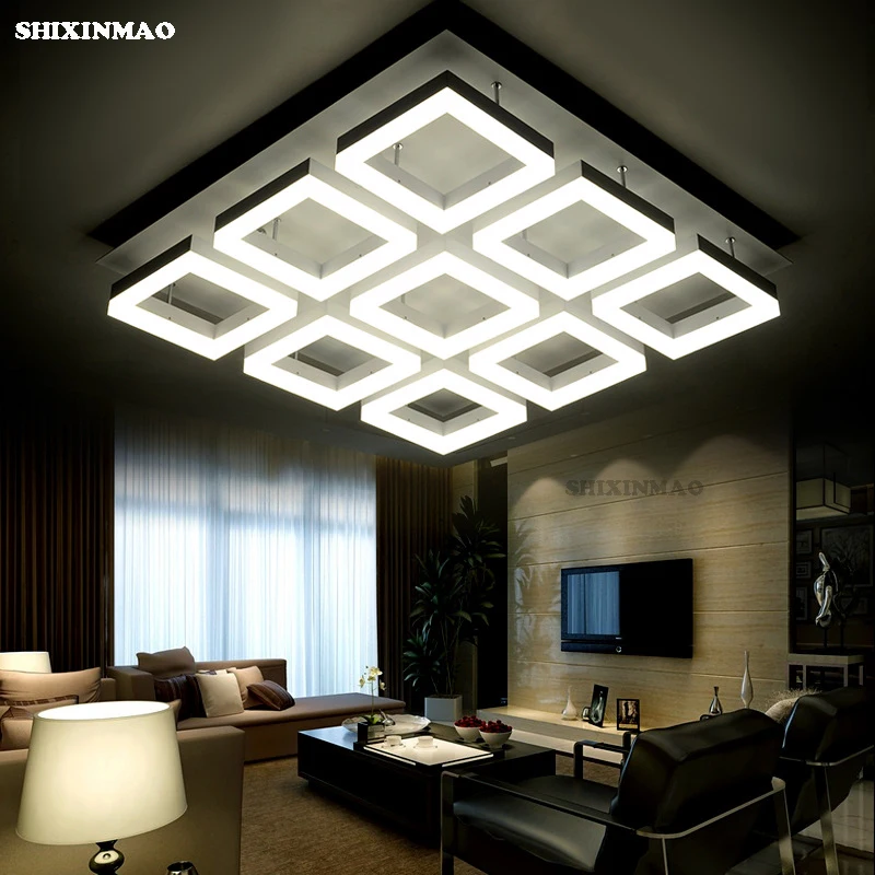 

Square Acrylic LED Ceiling Light Living room bedroom study room & business place Dimming Ceiling lamp