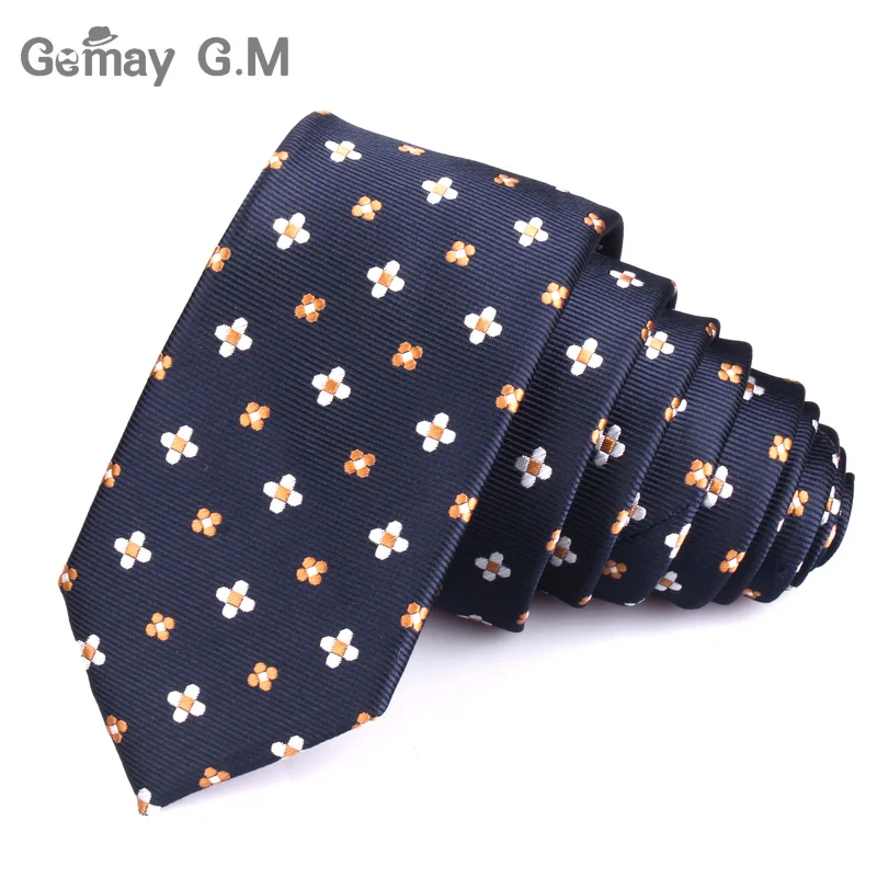 Жаккардовый тканый галстук для мужчин, Свадебный деловой классический галстук, модный тонкий мужской галстук из полиэстера, галстук для костюма 6 см, ширина галстука