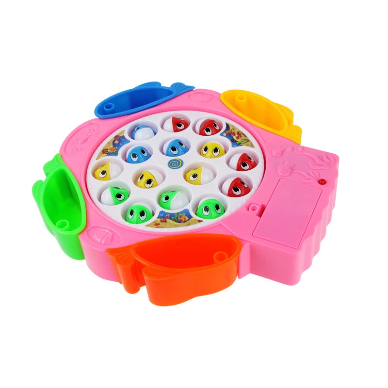 

Outdoor Sports Children Magnetic Fishing Toys Set Early Educational Toy With Music Electric Rotating Fishing Game For Kids Gift