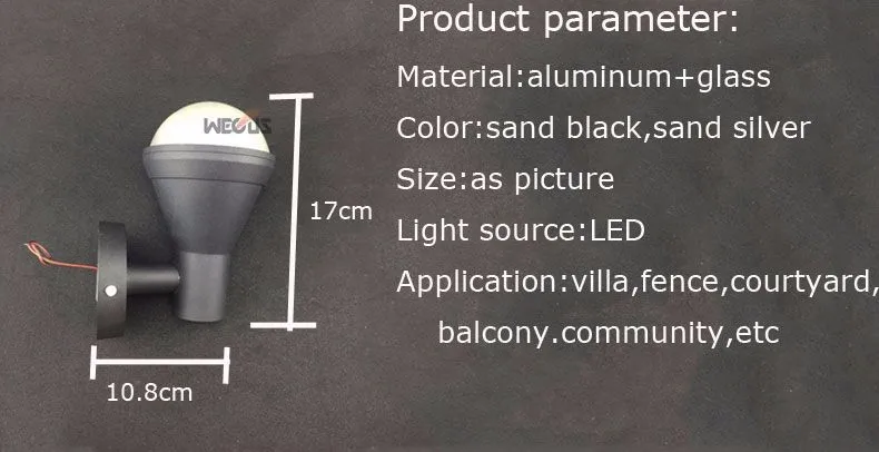 Светодиодный настенный светильник на открытом воздухе, специальный алюминиевый садовый забор, проходной светильник, светодиодный ландшафтный светильник, настенный светильник, украшение