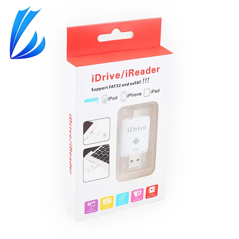 

LL TRADER 5Pcs/Lot 64GB Storage Pen Drive For iOS iPhone 7 Android OTG USB Flash Drive Memory USB Stick Flash Drive Metal 32GB