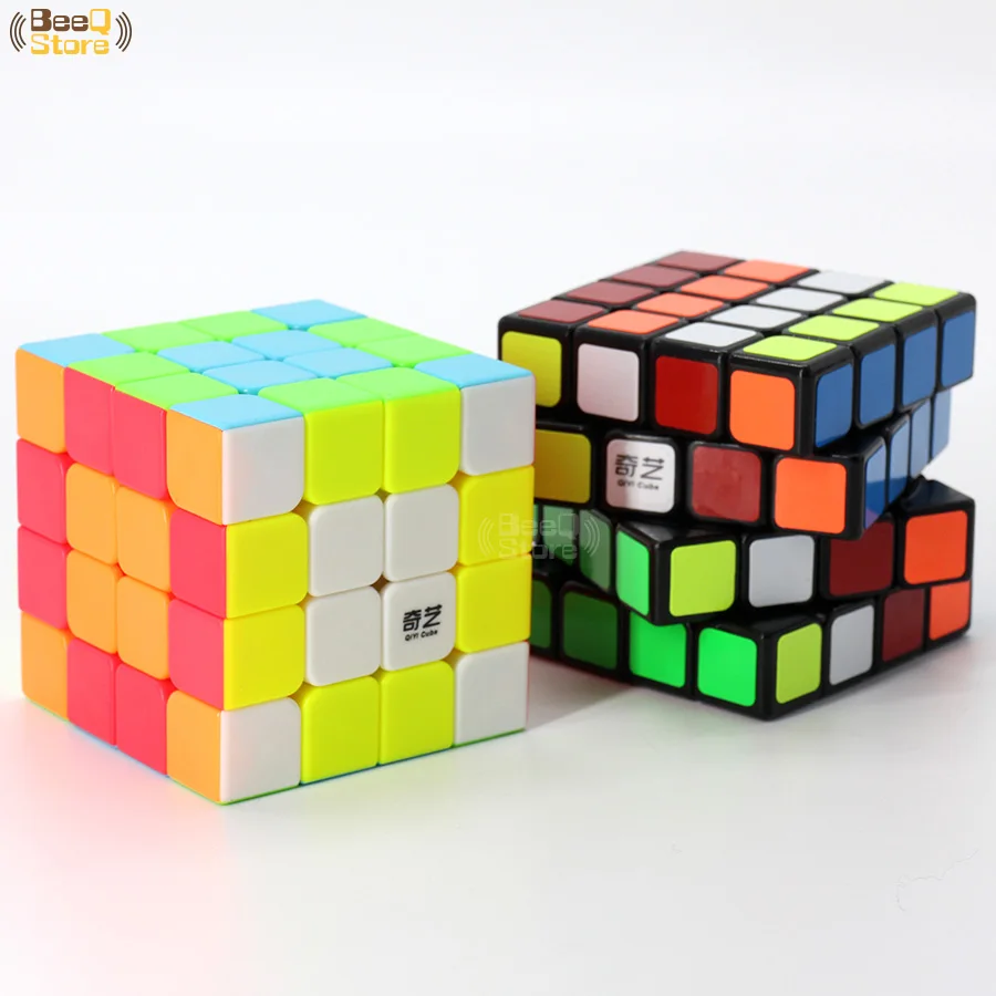 Qiyi qiyuan 4x4 Magic Cube qiyuans для Beginer Скорость Cube Puzzle Профессиональный Мэджико Cubo черный Stickerless развивающие игрушки малыш