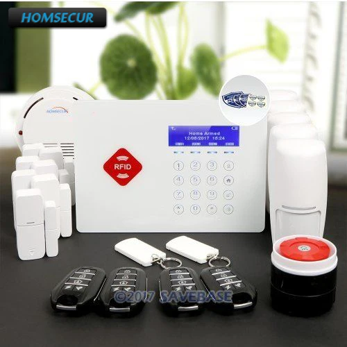

HOMSECUR App Controlled Wireless GSM Burglar Intruder Alarm System With Friendly Menu