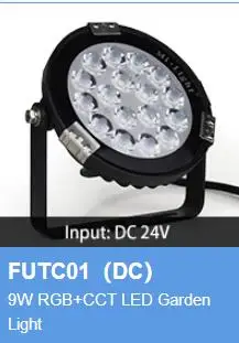 FUTC01 FUTC02 FUTC03 FUTC04 FUTC05 IP65 Водонепроницаемый 6 Вт 9 Вт 15 Вт 25 Вт RGB+ CCT светильник для газона AC 110 V-220 V DC24V открытый садовый светильник ing - Испускаемый цвет: FUTC01 Lamp