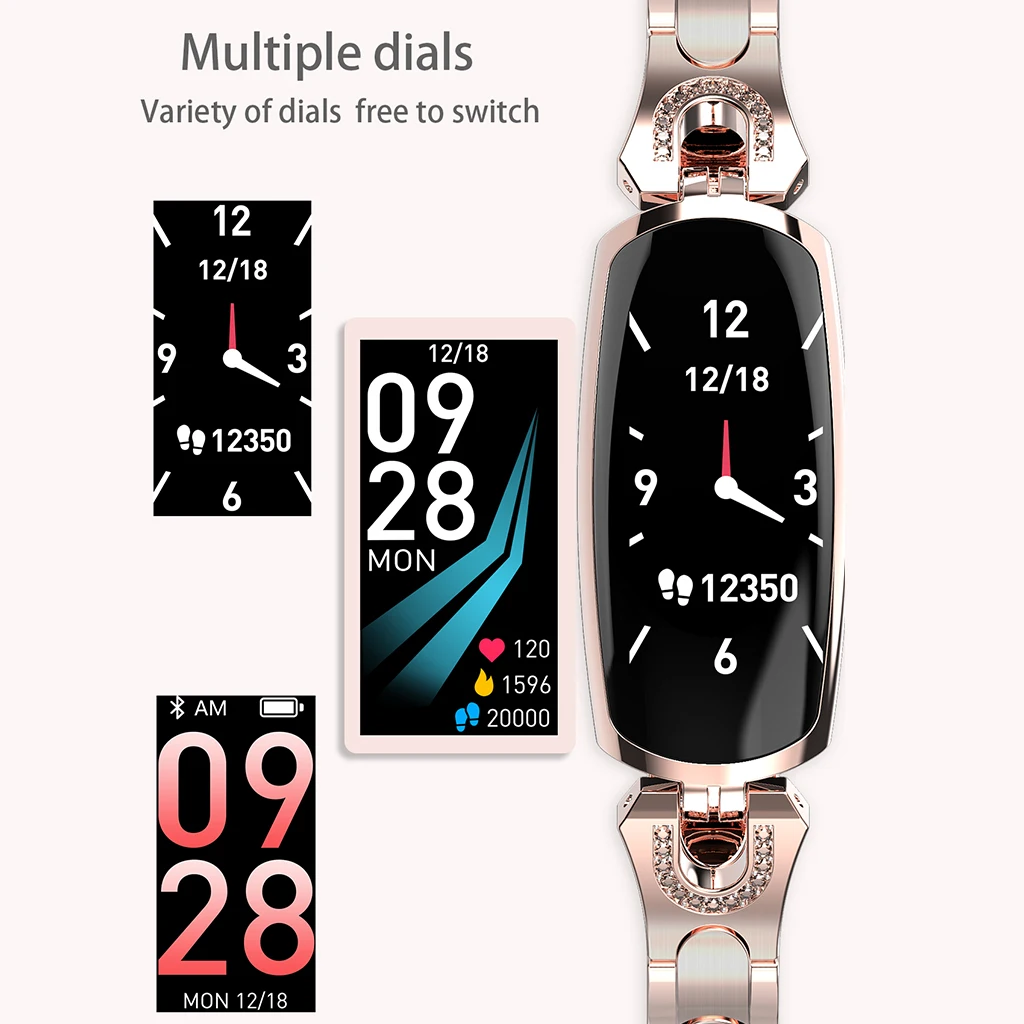 Ak16 Women Smart Band Fitness Bracelet Heart Rate Monitor Blood Pressure Watch Fitness Tracker Pk H8 H1 H2 Smart Bracelet Band