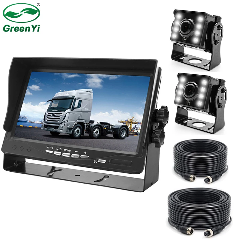 

1280*960P 7" AHD Car CCTV Monitor With 2 Channels Starlight Night Vision Reverse Backup Rear View AHD Camera