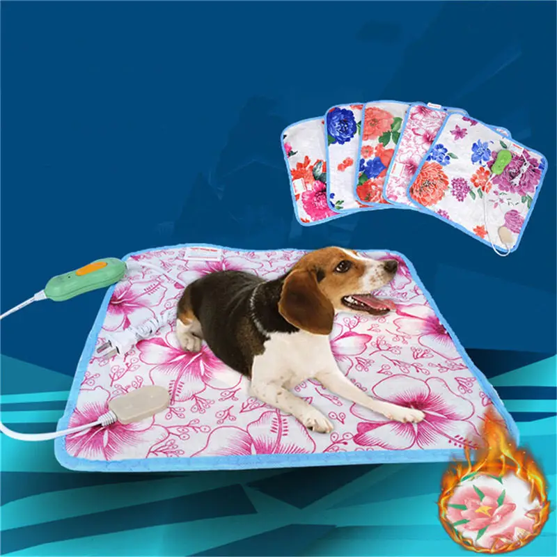 

Electric Heat Mats Beds For Small Dogs Cat Bunny Heater Mat Blanket Bed Color Mat Random Accessories Supplies 20W 40*40cm