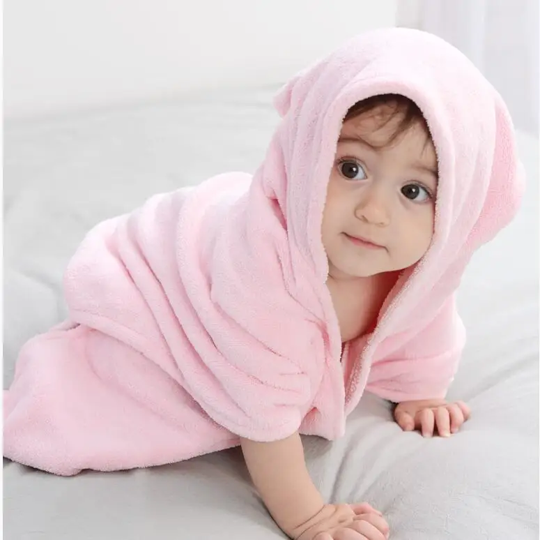 Осень зима супер мягкий для ванной полотенца одеяло с капюшоном мыс детские халаты абсорбент одеяло