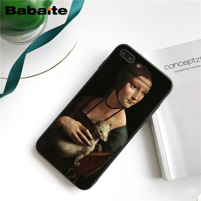 Babaite Leonardo da Vinci Мона Лиза ПЭТ кошка художественная эстетика PhoneCase для iphone 11 Pro 11Pro Max 8 7 6 6S Plus X XS MAX 5S SE XR - Цвет: A4