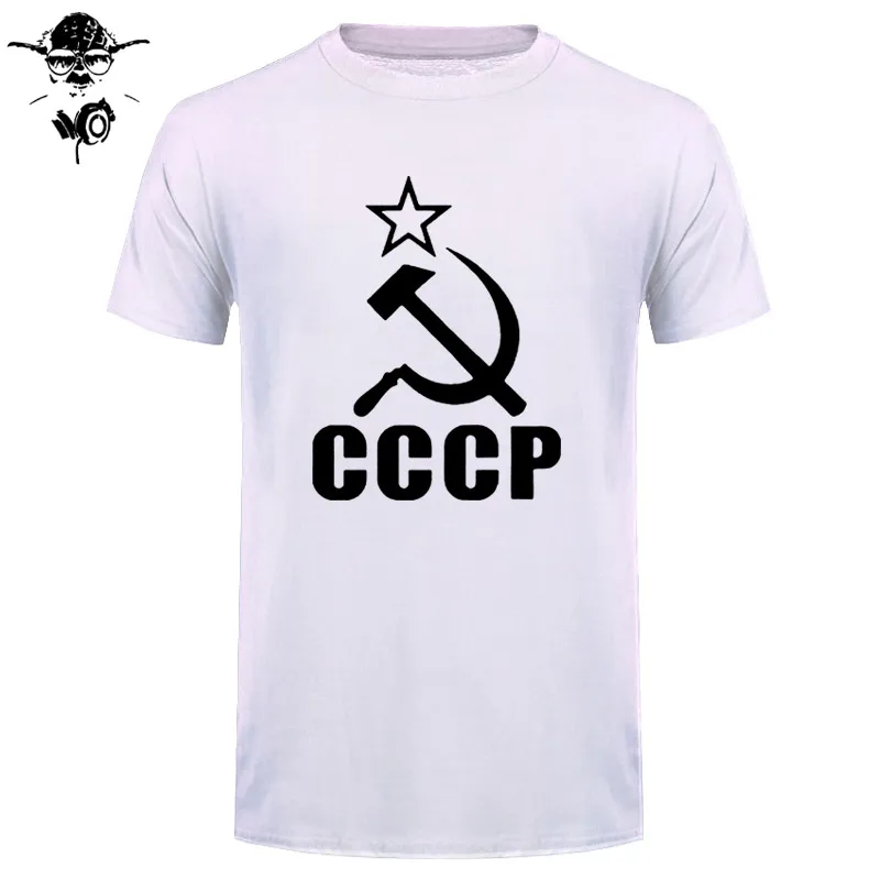 CCCP Коммунистическая русская футболка, Мужская одежда, СССР, СССР, мужская повседневная футболка, Россия, хлопковая Футболка с круглым вырезом, топы, Camisa