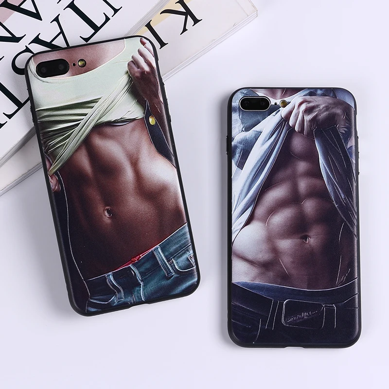 

Hot Sexy Girls Boys Bodybuilding Gym Fitness 3D Relief Painting Case For iPhone 7 7 Plus 6 6S Plus 5 5S 8 8Plus X XS Max Case