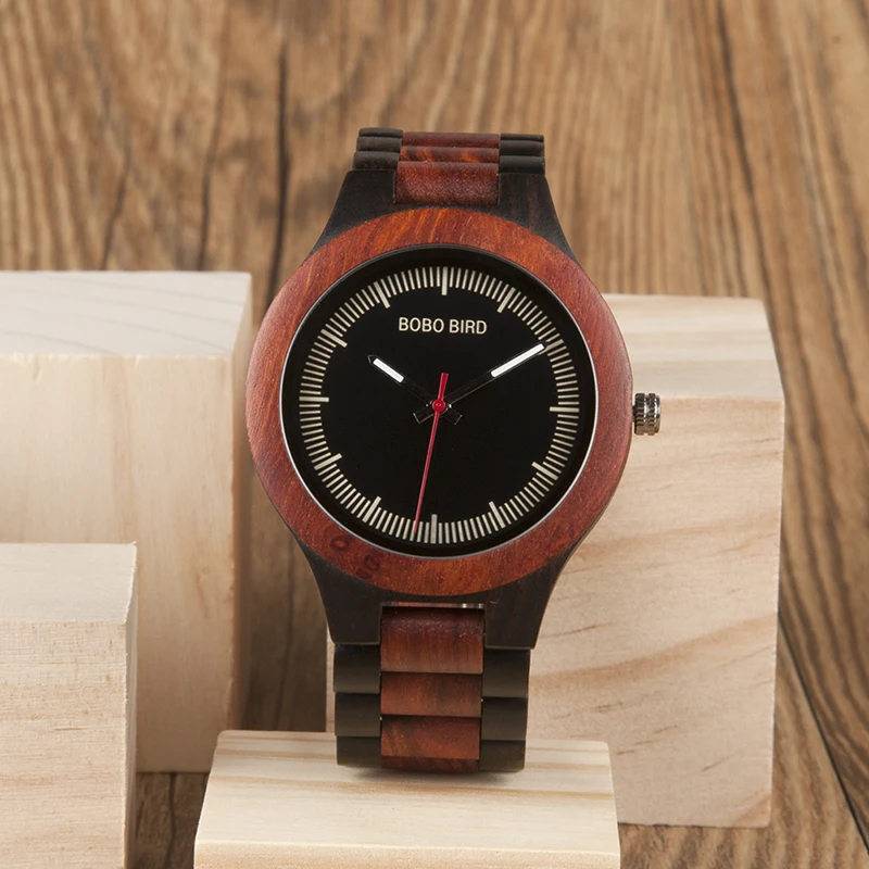 BOBO BIRD деревянные часы Роскошные мужские японские Move' кварцевые наручные часы с деревянной подарочной коробкой relogio masculino