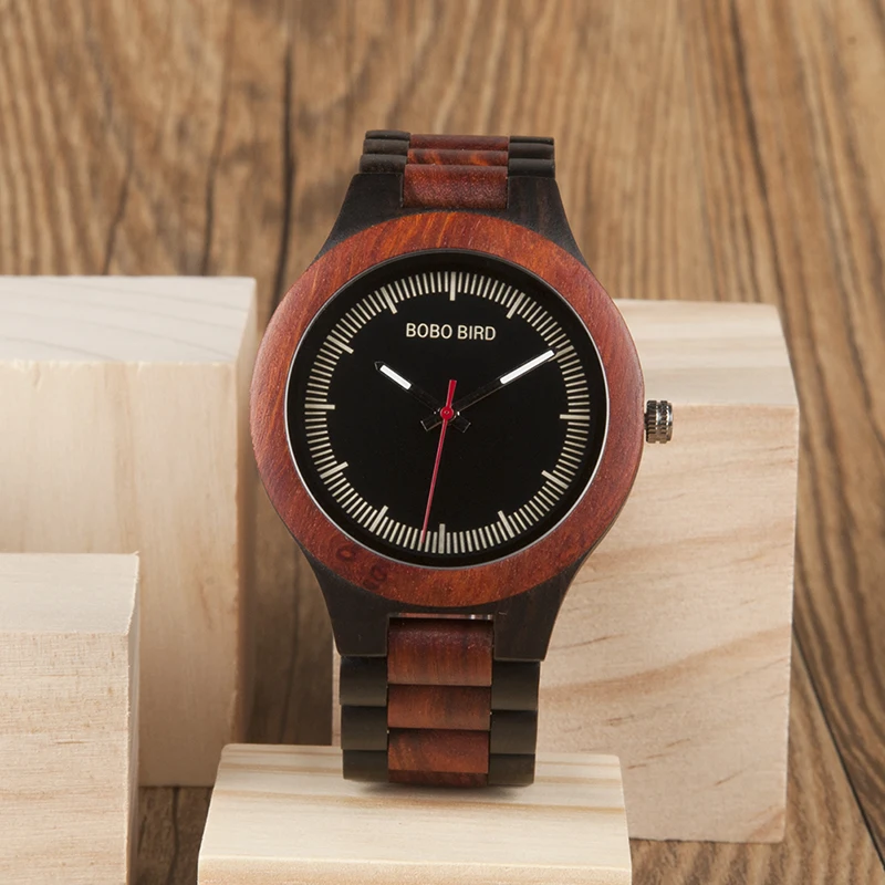 BOBO BIRD Wooden Watches Luxury Men Japan Move' Quartz Wristwatch with Wood Gift Watch Box relogio masculino