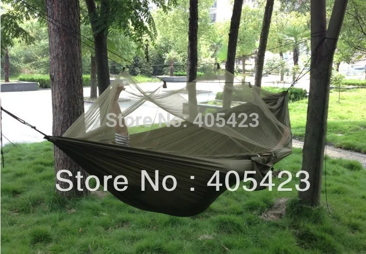 

new Outdoor hammock,Army Outdoor Camping Hammock Tent + Bed + Mosquito Nets,outdoor,Leisure,Siesta bed,1pc