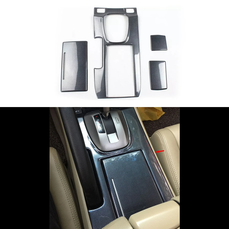 4pcs Interior Panel Shift Gear Trim Cover Frame For Honda Accord 08 12