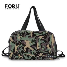 FORUDESIGNS/синий камуфляж Стиль для бега, спорта на открытом воздухе мяч сумки для Для мужчин Для женщин Дорожная сумка, сумка через плечо, сумка тоут водонепроницаемый чемодан