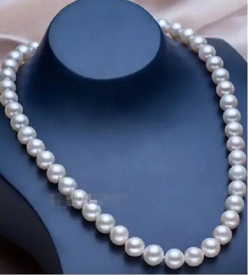 

Free shipping hot sale Women Bridal Wedding Jewelry >>New AAA 10-11MM PERFECT ROUND SOUTH SEA GENUINE WHITE PEARL NECKLACE 17