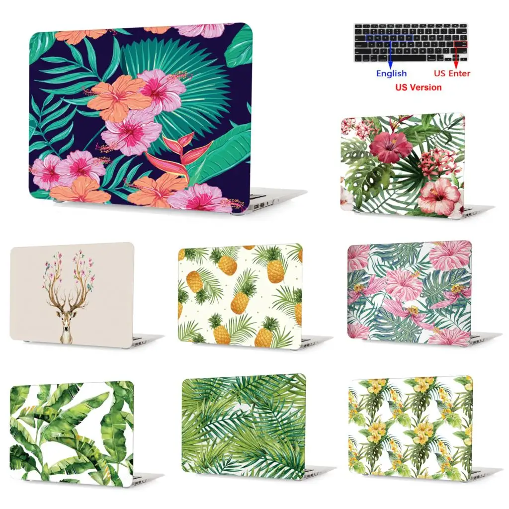 Beautiful Floral Leaves Laptop Case for Apple Macbook Pro 13 with CD