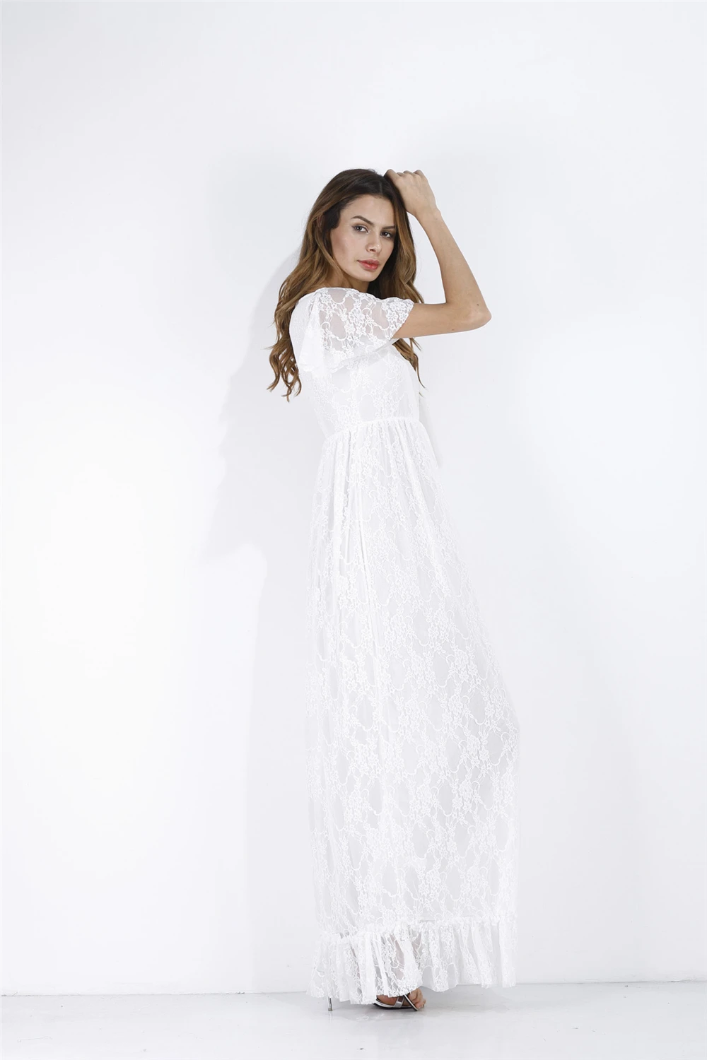2018 Plus Size Maternity Dresses For Photo Shoot Fashion Lace Maxi Maternity Gown Dress Women Pregnancy Clothes Photography Prop (12)