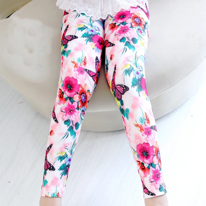 Spring Autumn Children Korean Girls Flora Pants Clothing