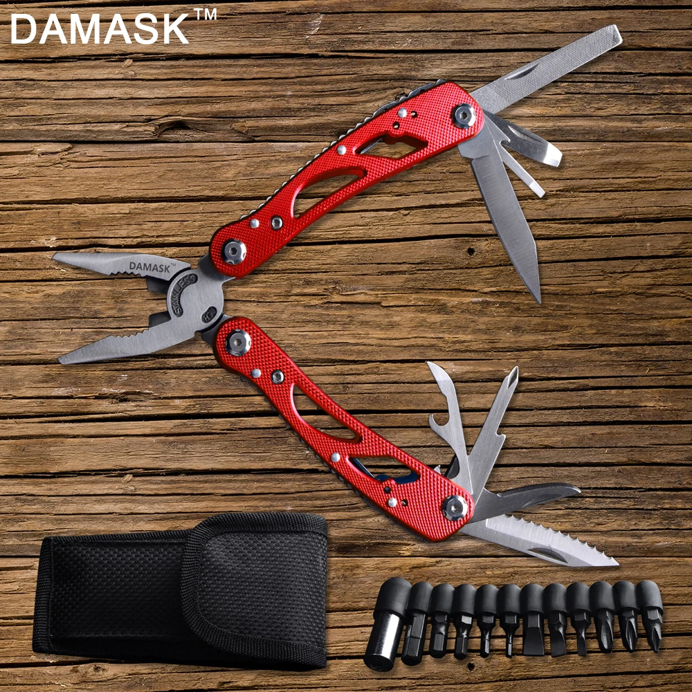 

DAMASK Combination Plier EDC Hand Tool Multifunctional Folding Plier High Quality Stainless Steel Pocket Pincers Outdoor Tool