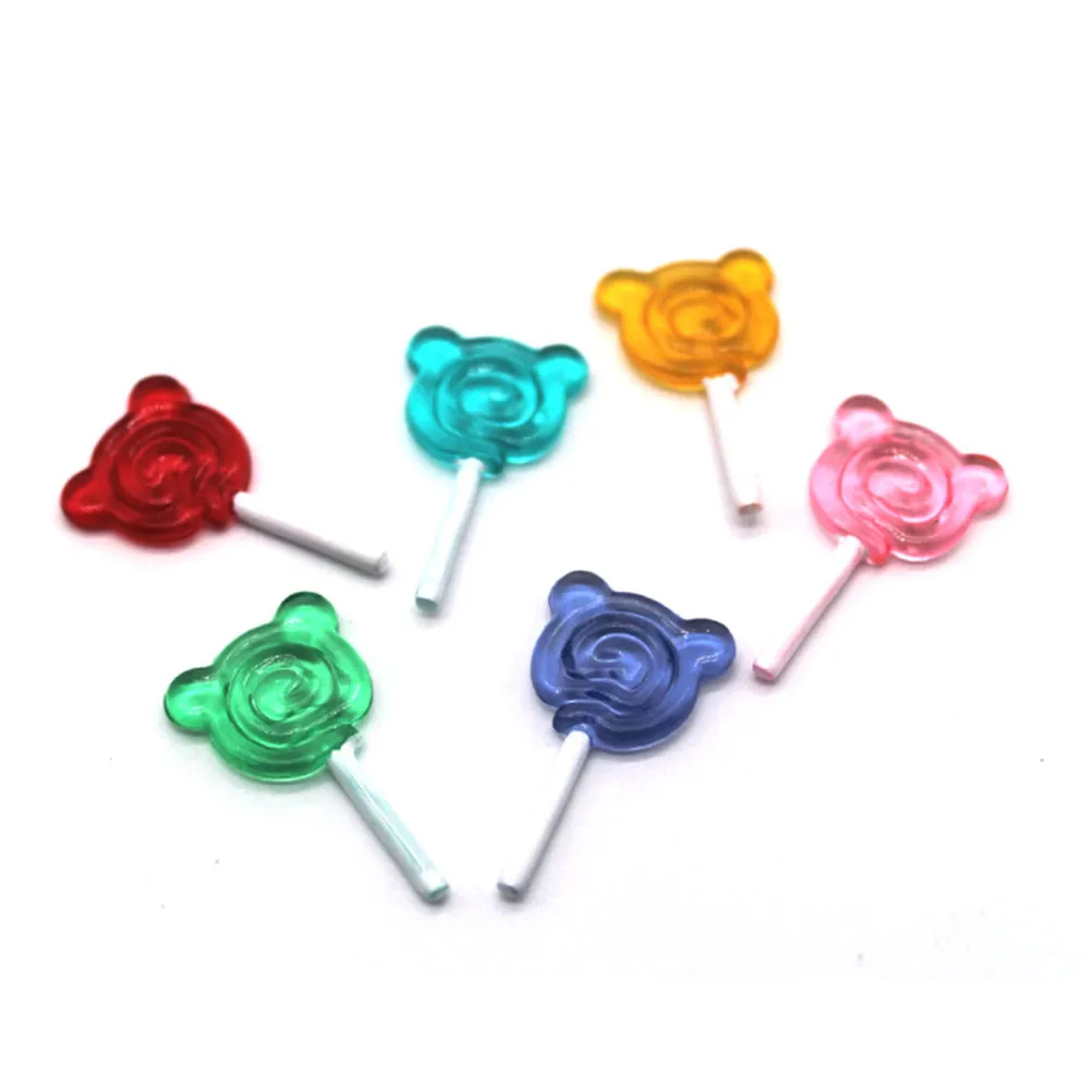 

5pcs/set Resin 1:12 Snacks Candy Bear Lollipop Doll House Toys Children Gift Dollhouse Miniature