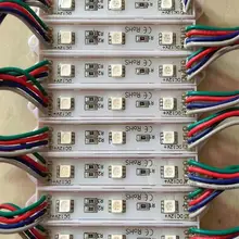 DC12V супер яркий SMD 5050 RGB белый красный светодиодный модуль светильник 3 светодиодный s/шт. IP65-Waterproof 0,75 Вт для рекламы