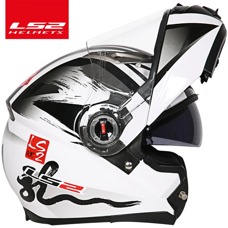 Chinese dragon Capacete ls2 ff370 moto rcycle шлем casco de moto кафе шлем для гонщика Флип Полный лицо двойной объектив козырек capacetes de moto ciclista - Цвет: Chinese dragon