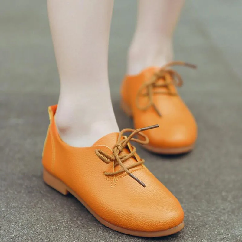 CMSOLO/детская обувь в британском стиле из искусственной кожи для мальчиков и девочек; повседневная обувь на плоской мягкой резиновой подошве; сезон весна; Новинка; цвет желтый, черный; детская обувь; размеры 21-36 - Цвет: Цвет: желтый