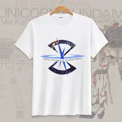 Косплей Gundam футболка мультфильм печати Лето Lover Топ женский мужской короткий рукав Футболка уличная