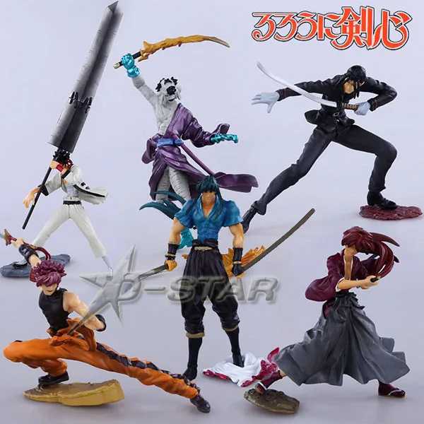 

Free Shipping Cool 6pcs Rurouni Kenshin Anime Boxed 6pcs Set PVC Action Figures Collection Model Toy Gift (6pcs per Set)