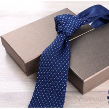 Мужской Модный корейский Повседневный вязаный галстук из дикой шерсти в британском стиле, узкий галстук в подарочной коробке, ширина 6 см, Свадебный галстук