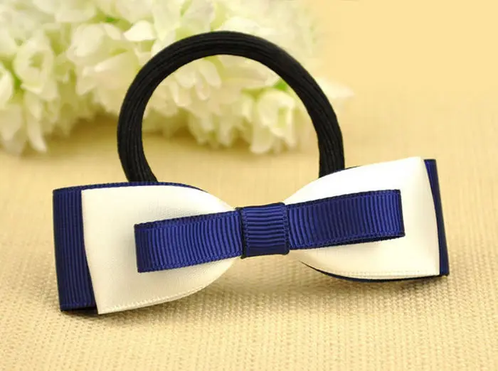 

Fashion Navy Blue Bowknot Headpiece Bijouterie Casual Ribbon Hairbands Hair Accessories For Women Scrunchy Head Jewelry Gift
