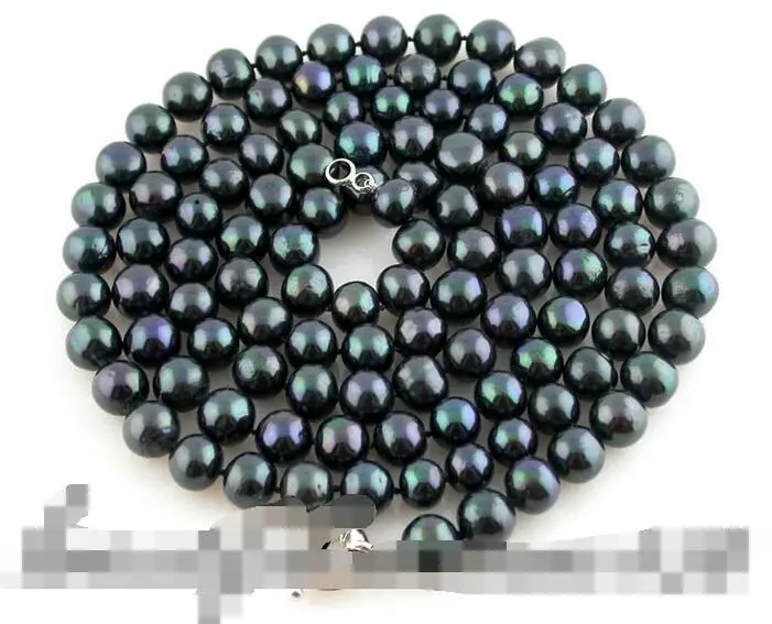 

song voge gem nanJ1553 black round fw pearl necklace