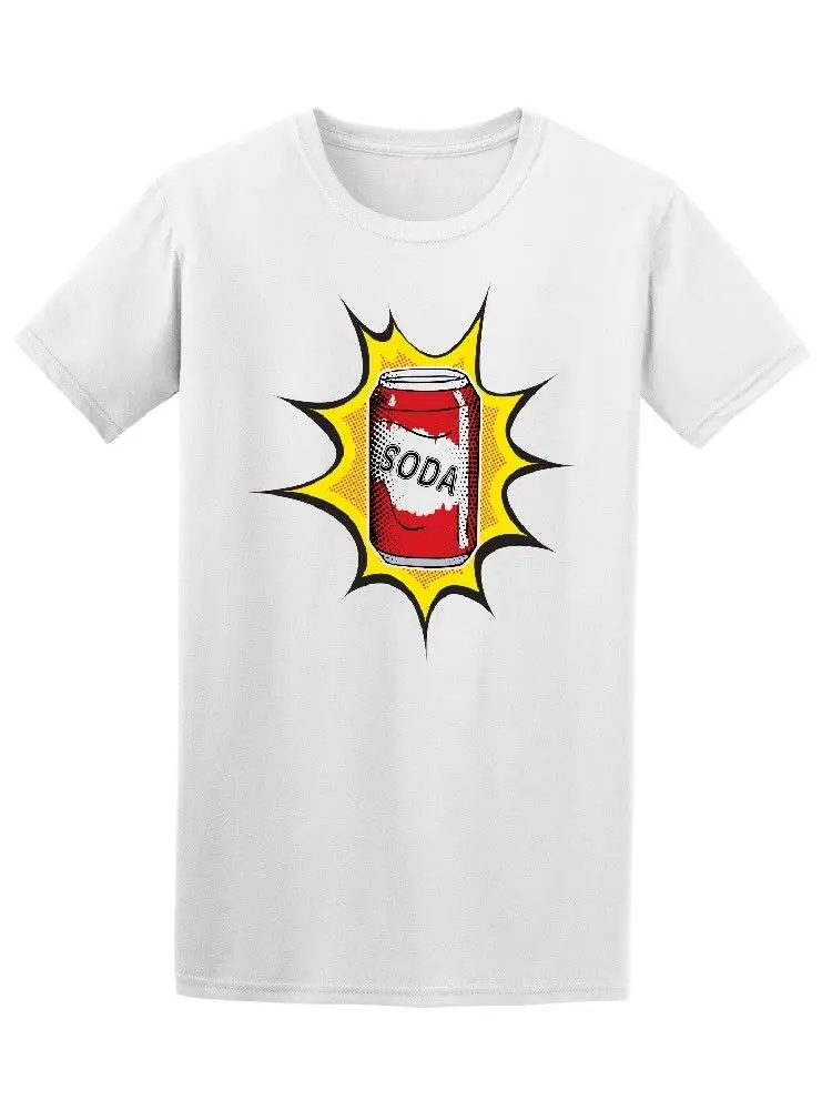 Pop Art Comic Book Drink Soda Men's Tee  Mens Shirts Short Sleeve Trend Clothing