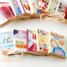 Хит 1/12 6 шт красочные деревянные миниатюрные книги для игрушечного домика классические ролевые игры мебель игрушки креативные милые подарки