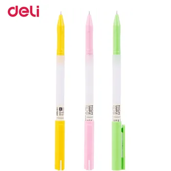

Deli Gel Pen 12 pcs Candy High Quality 0.5mm Office School Supplies Pens Writing Supplies Gel Pens Cute Korean Stationery Totoro