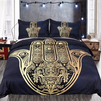 

Bedding Set Boho Mandala Golden Design Indian God Ganesha Duvet Cover Indian