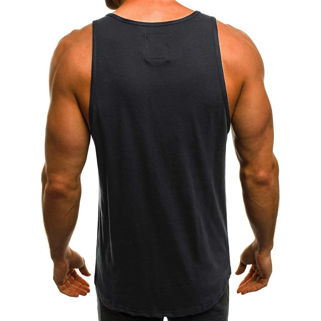 Fashion Men's gym tank top Casual gym bodybuilding tank top Slim Letter Printed Sleeveless Sport Male Vest debardeur homme