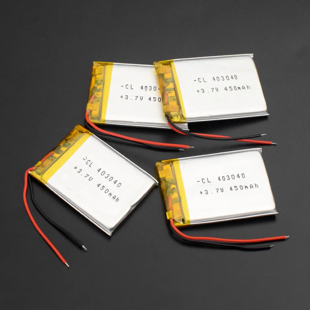 

YCDC High Capacity 1/2/4Pcs 403040 Cell 3.7V 450mAh Li-ion Battery Replacement For GPS MP3 MP4 Voice Recorder Smart Watch Toys