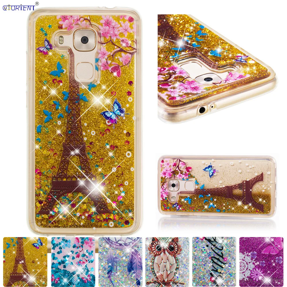 

For Huawei Nova Plus Quicksand Bling Case G9 Plus Cute Dynamic Liquid Glitter Cover MLA-L11 MLA-L01 Silicone Soft Cases MLA L11