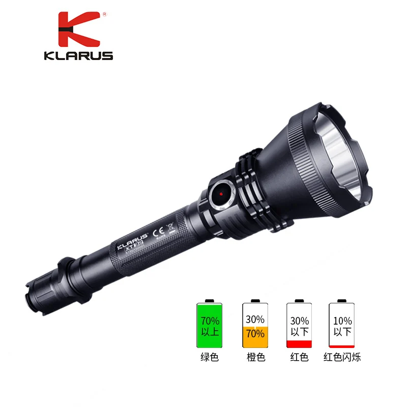 KLARUS XT32 CREE XP-L HI V3 светодиодный светильник-вспышка 1200лм с 2 батареями 18650 фонарь-вспышка для охоты, туризма, кемпинга